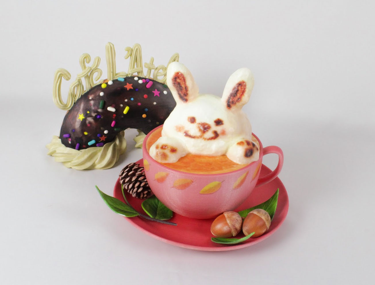 Mascot character sign (Cafe)