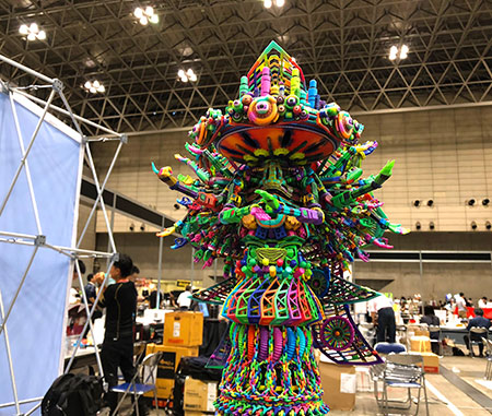 One of the largest in creator works, characterized by vivid color and elaborate modeling