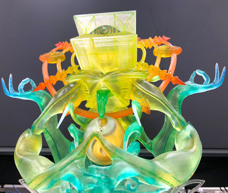 A trial of new modeling design with using clear ink