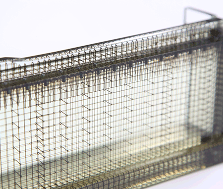 Clear ink is used to visualize reinforcement bars inside structures