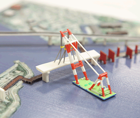 Palm-sized detailed heavy machinery